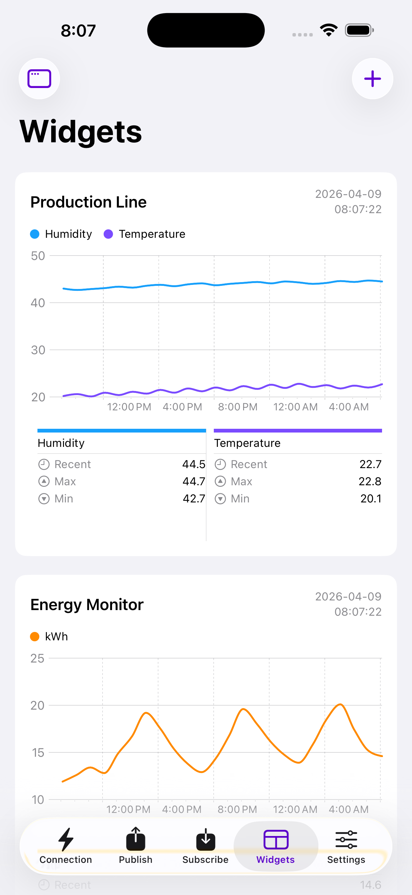 Live data on your Home Screen